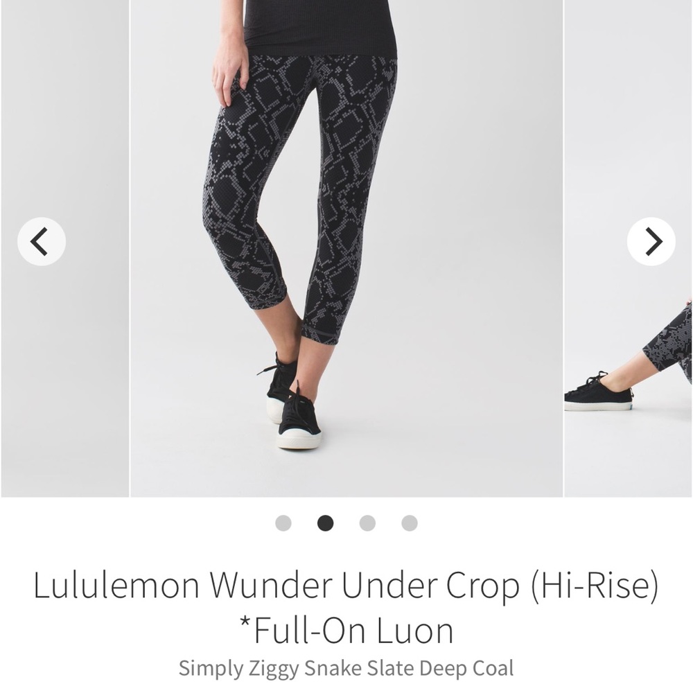 Lululemon Snake Crops